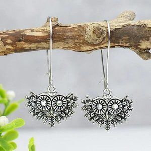 Owl with Rhinestone Eyes‎ Charm Drop Earrings